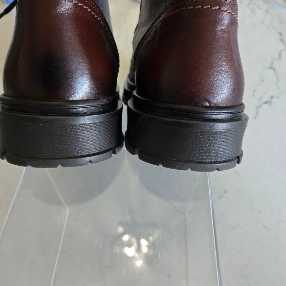 Men's BOOTLEGGER Brown Leather Moto Boots Size US 10/EU 43 Made in Portugal - Picture 9 of 13